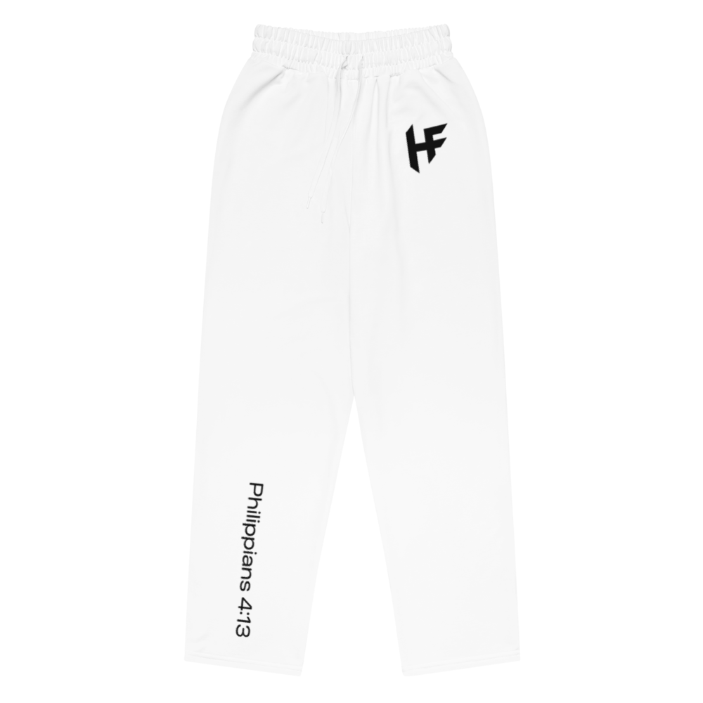 Highly Favored Unisex Fleece HF Joggers White